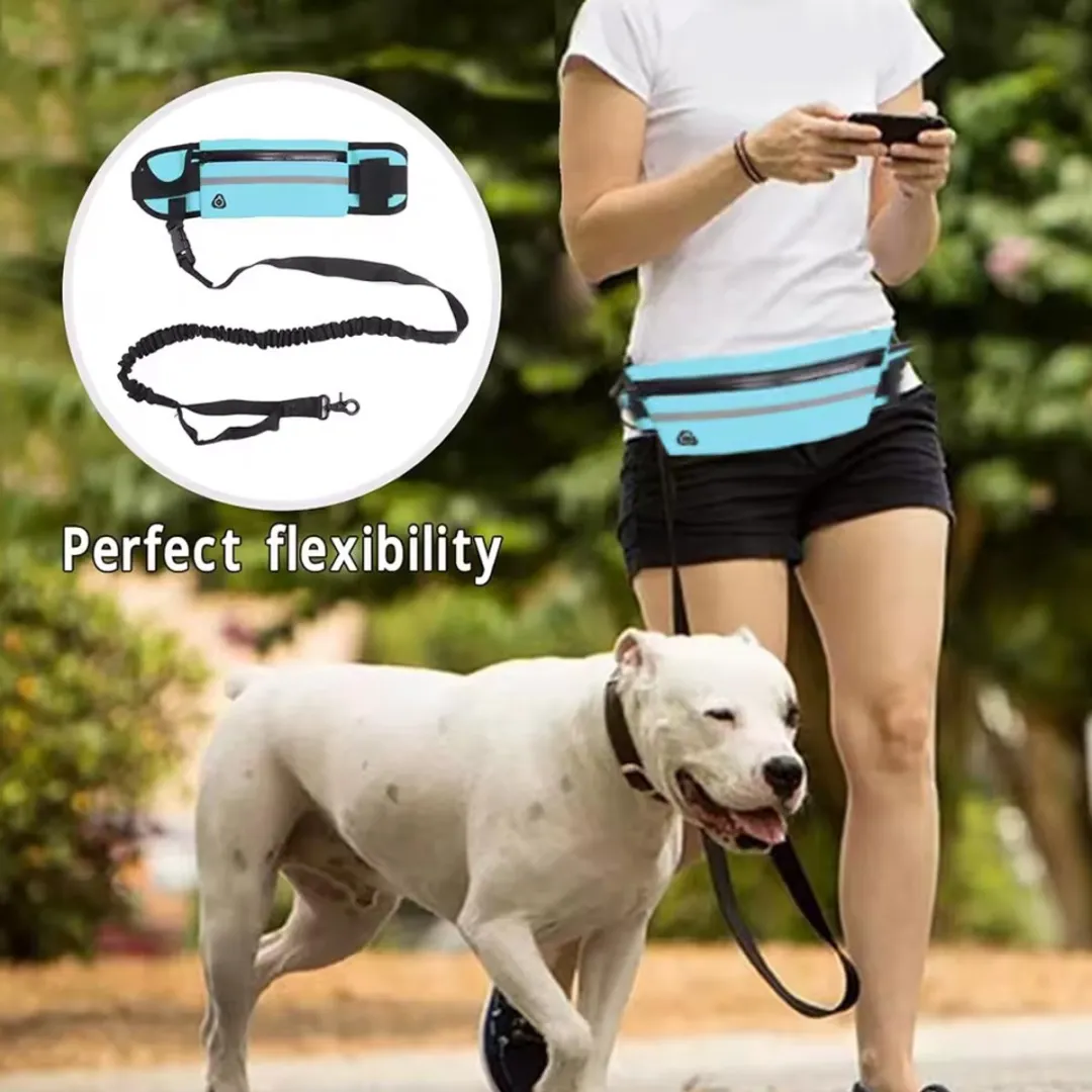 RedParrot Handsfree Hondenriem - One Size - Zwart