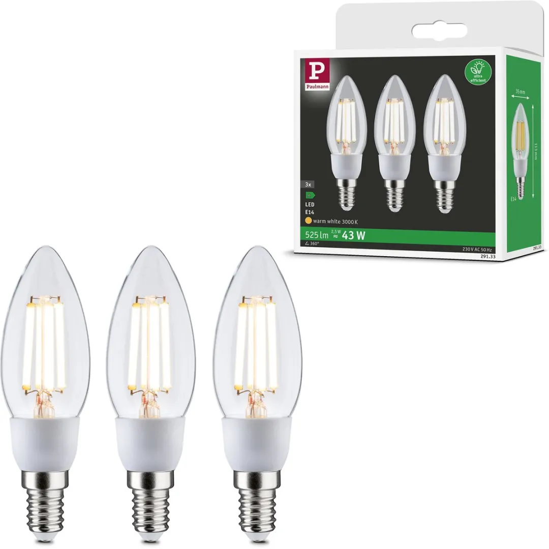 Paulmann Eco-Line LED Kaars E14 3x2,5W 3x525lm