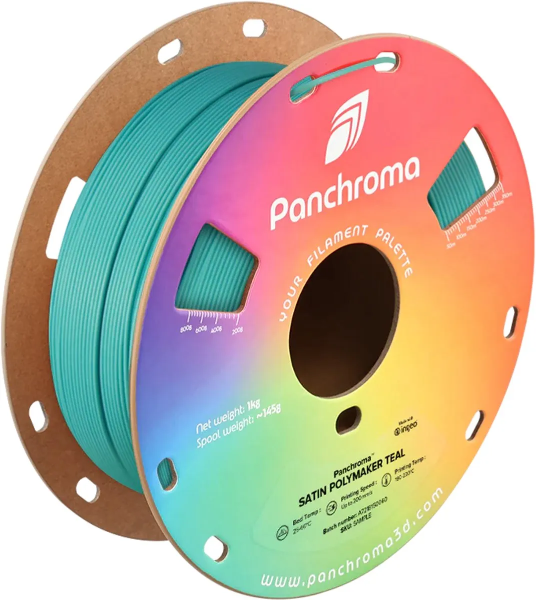 Polymaker PLA Satin Filament 1.75mm Teal 1kg