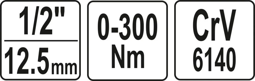 Yato YT-07641 Draaimomentsleutel - 0-300Nm - Zwart - afbeelding 3 van 6
