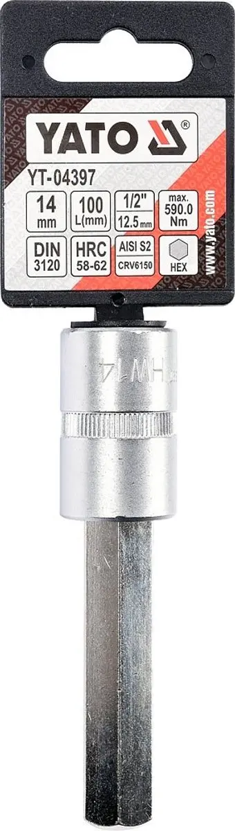 Yato YT-04397 Dopsleutel 1/2" 14mm - L100mm - afbeelding 2 van 2