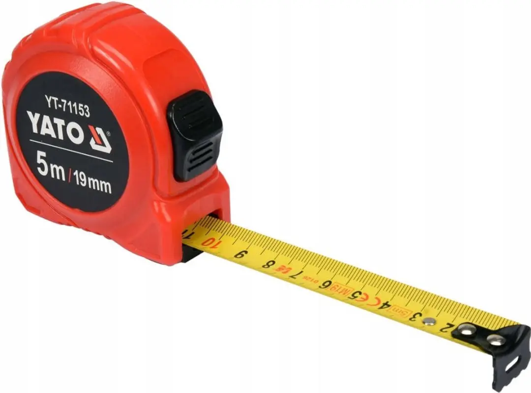 Yato YT-71153 Rolmaat 5m x 19mm - Geel/Rood - afbeelding 2 van 5
