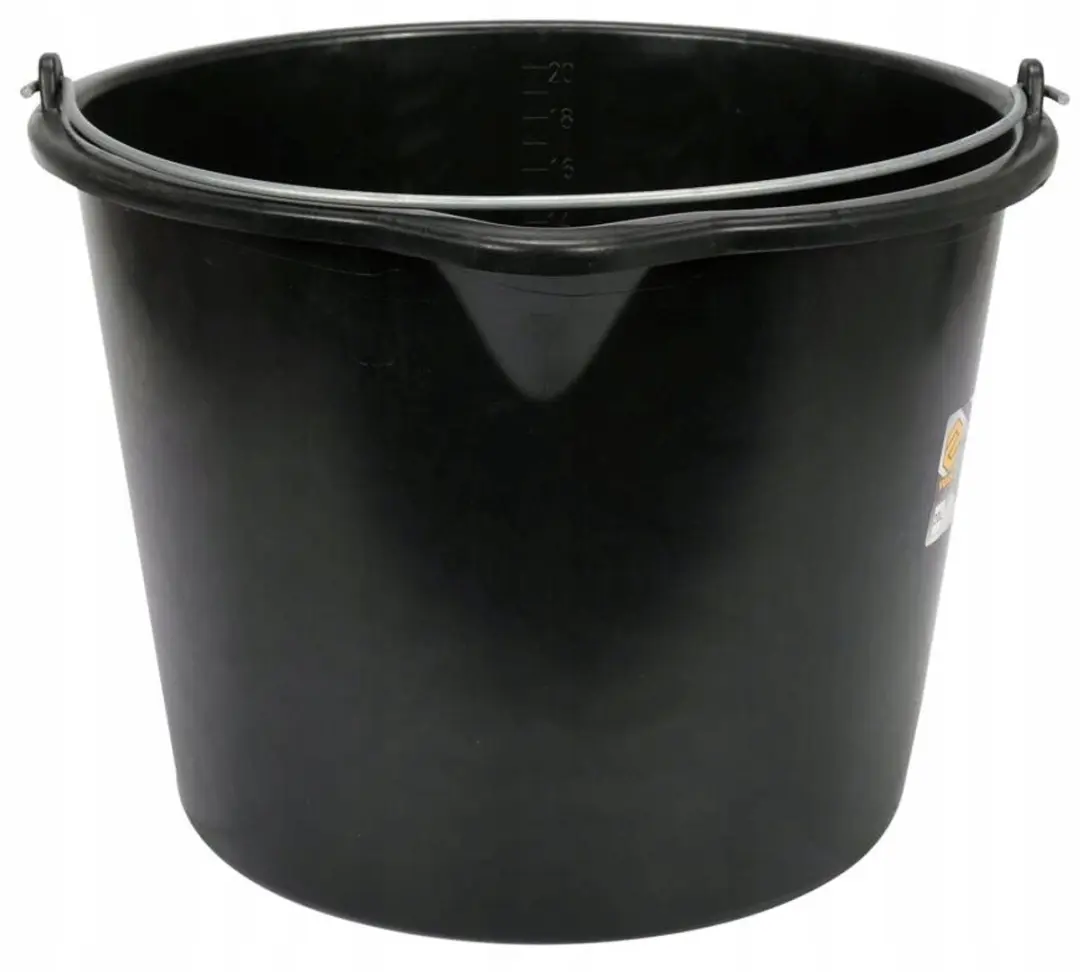 Vorel Bouw- en Huishouder 20L Zwart met Tuit