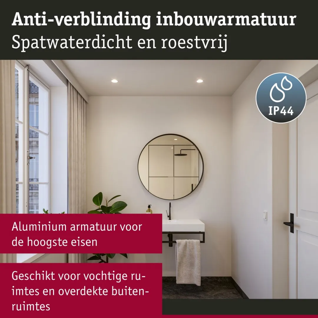 Paulmann LED-inbouwlamp 3-Step-Dim Coin 6W 470lm 2700K - IP44