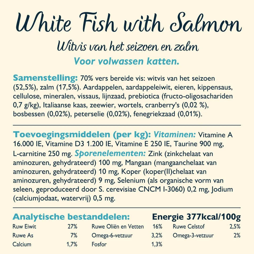 Lily's Kitchen Kattenvoer Droogvoer Witvis met Zalm - 8 kg