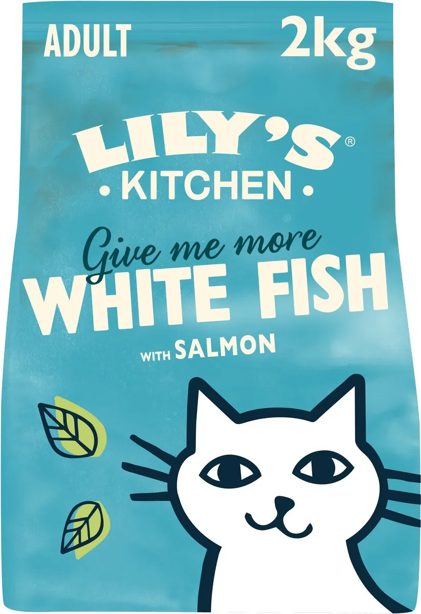 Lily's Kitchen Kattenvoer Droogvoer Witvis met Zalm - 8 kg