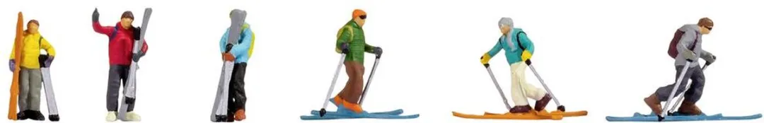 Noch H0 Skiërs Figuur - Geverfd