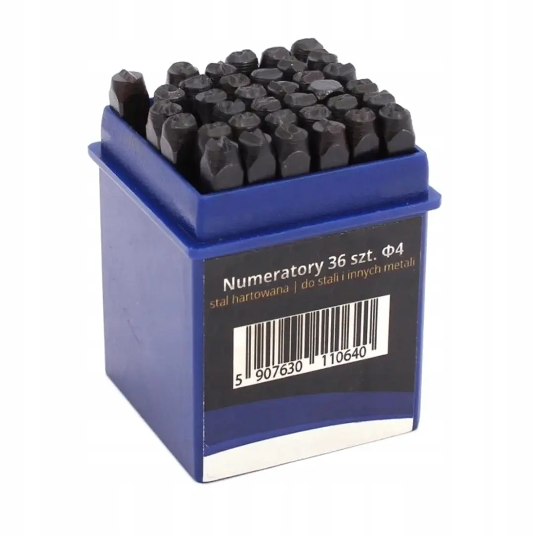 Alfanumerieke stempelset 36-delig 6 mm metaal