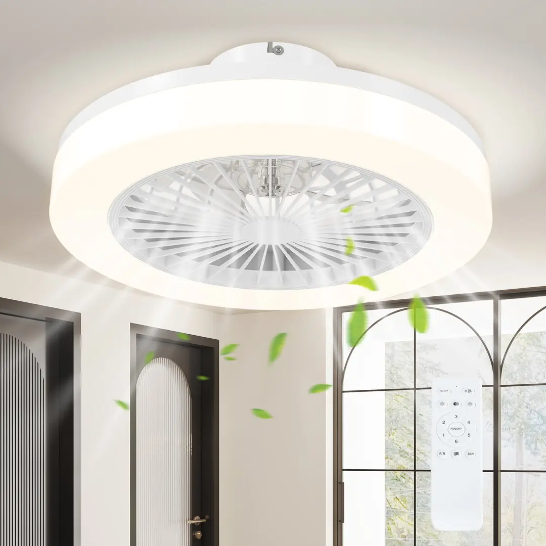 HOMCOM-plafondventilator met verlichting