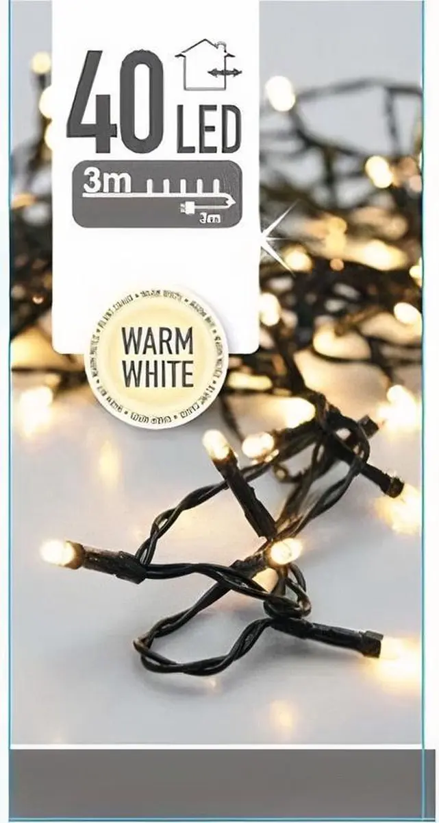 Koopman Kerstverlichting 40 LED - 300cm - Warm Wit - afbeelding 5 van 6