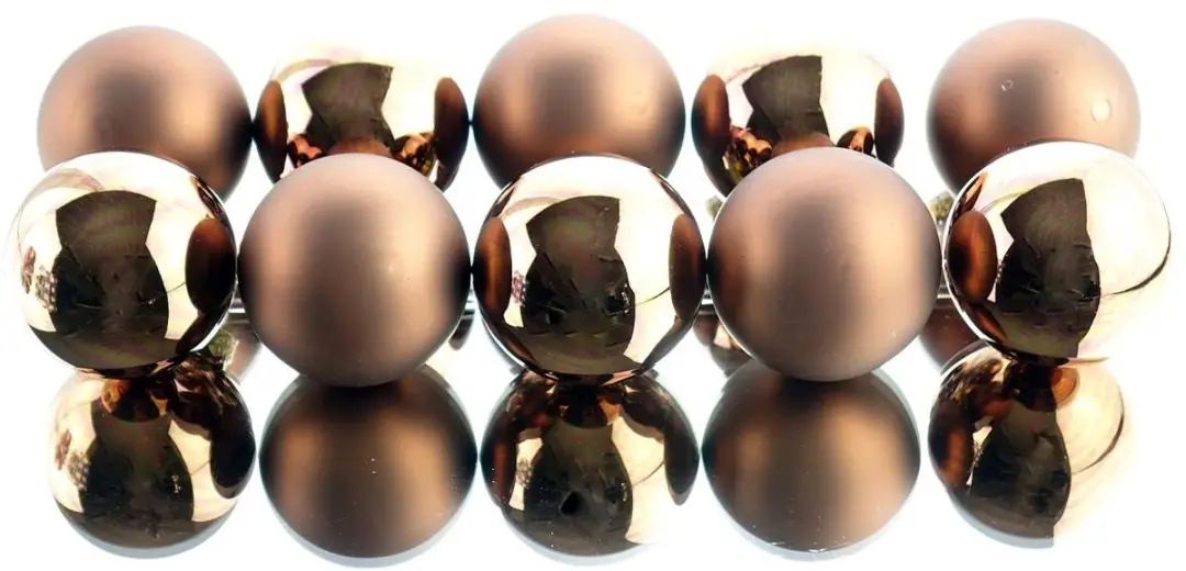 Kaemingk Kerstbal Glas Ø6cm Espresso - 10st - afbeelding 2 van 2