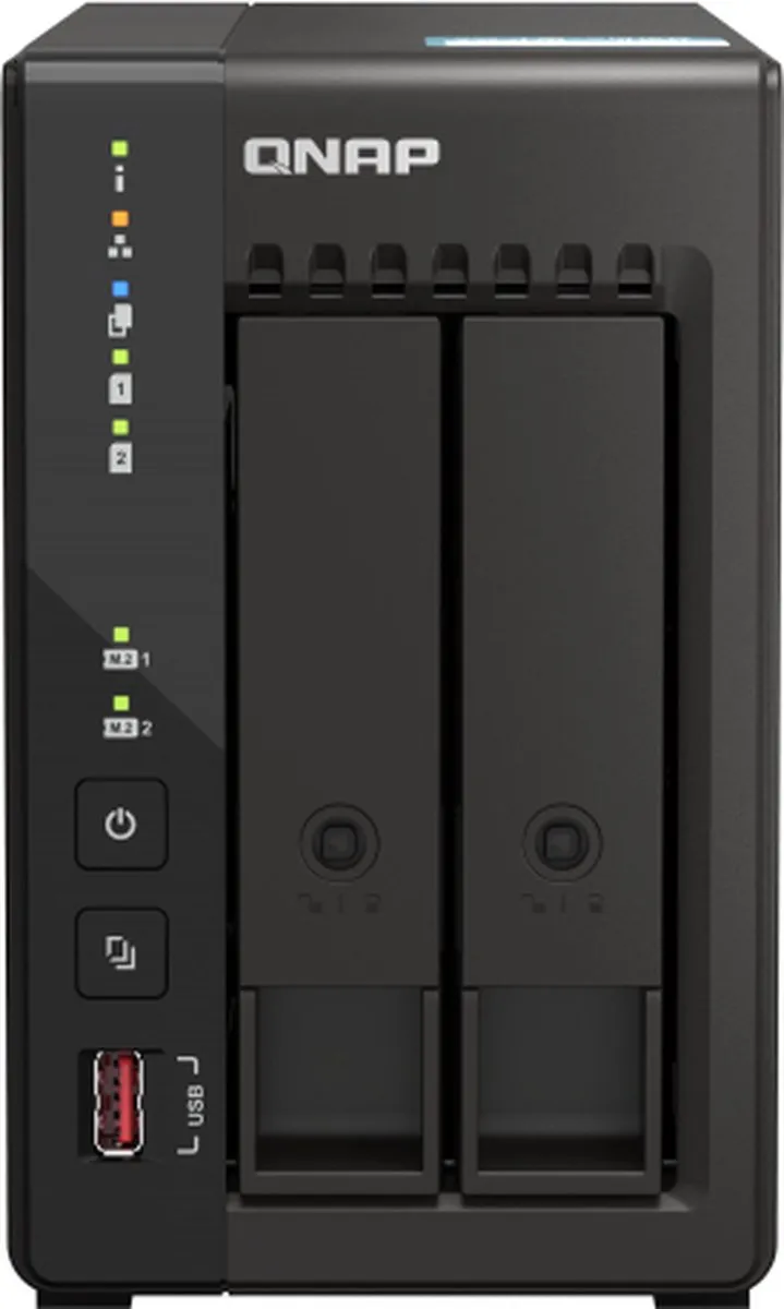QNAP TS-253E-8G NAS - 2Bays - 4-Core - Zwart