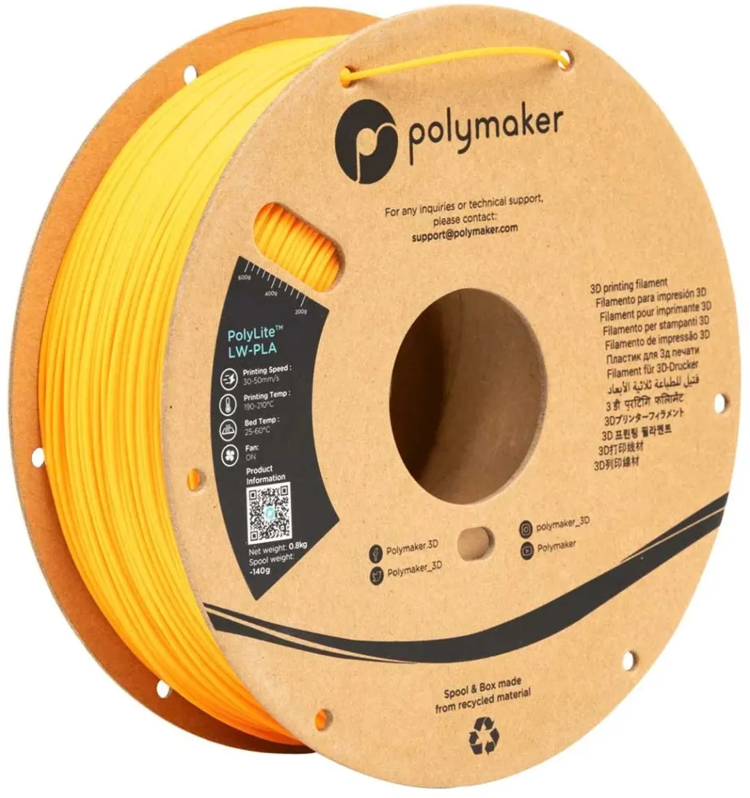 Polymaker PolyLite LW-PLA Filament 1,75mm