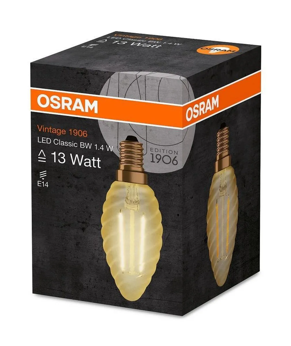Osram Vintage 1906 LED E14 BW35 1.4W - Goud - 2500K
