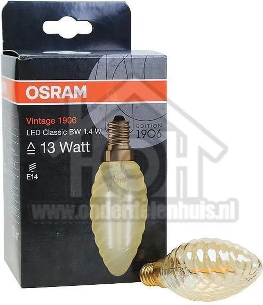 Osram Vintage 1906 LED E14 BW35 1.4W - Goud - 2500K