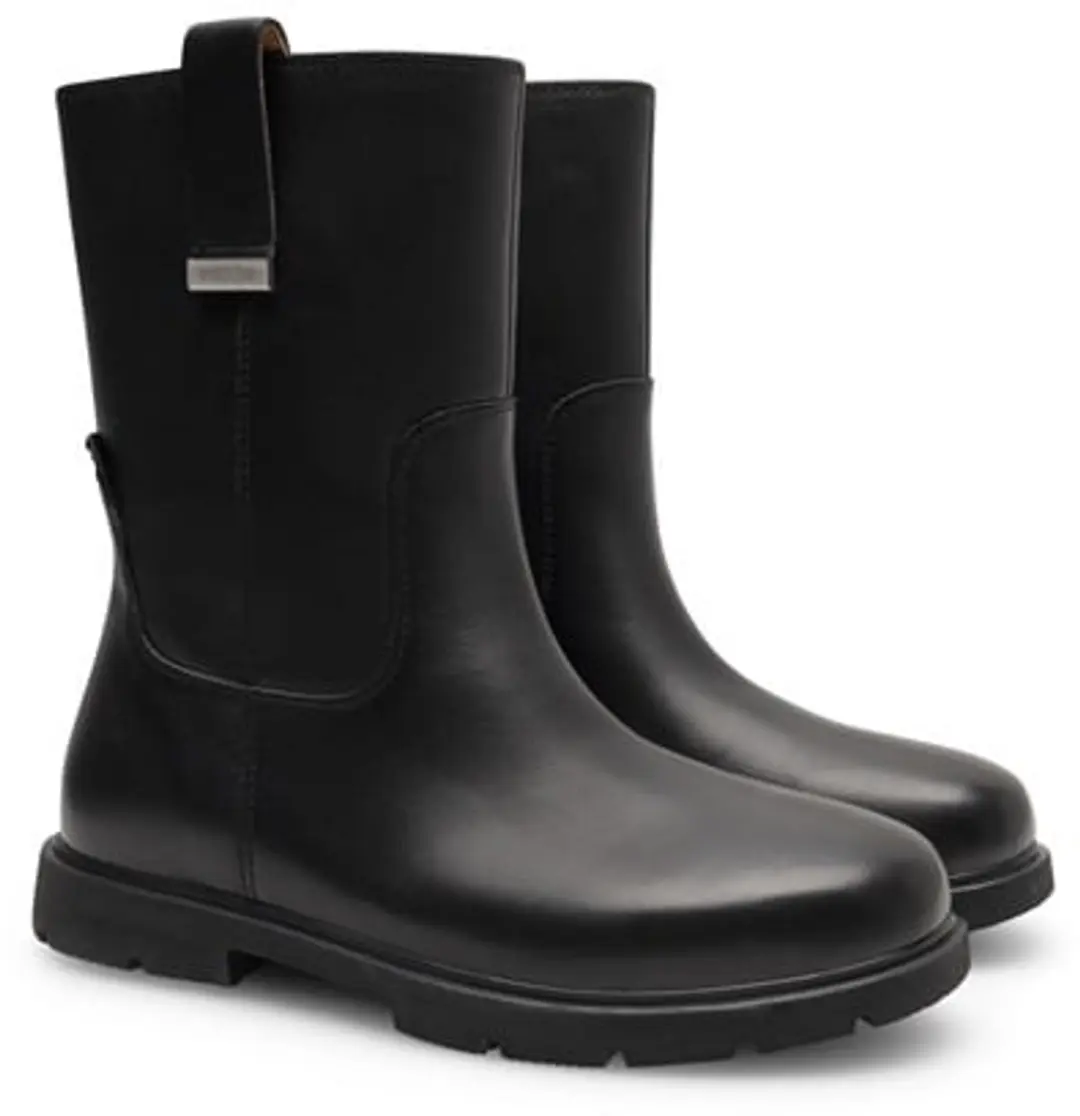 Woden Luna leren boots zwart