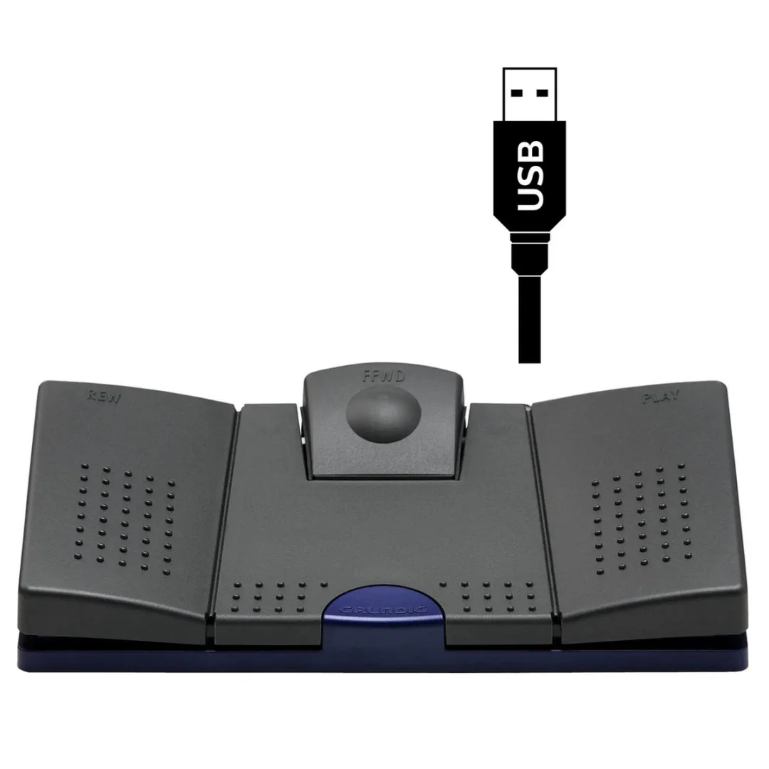Grundig GZT5400 Voetschakelaar - 3 Posities - USB - Zwart