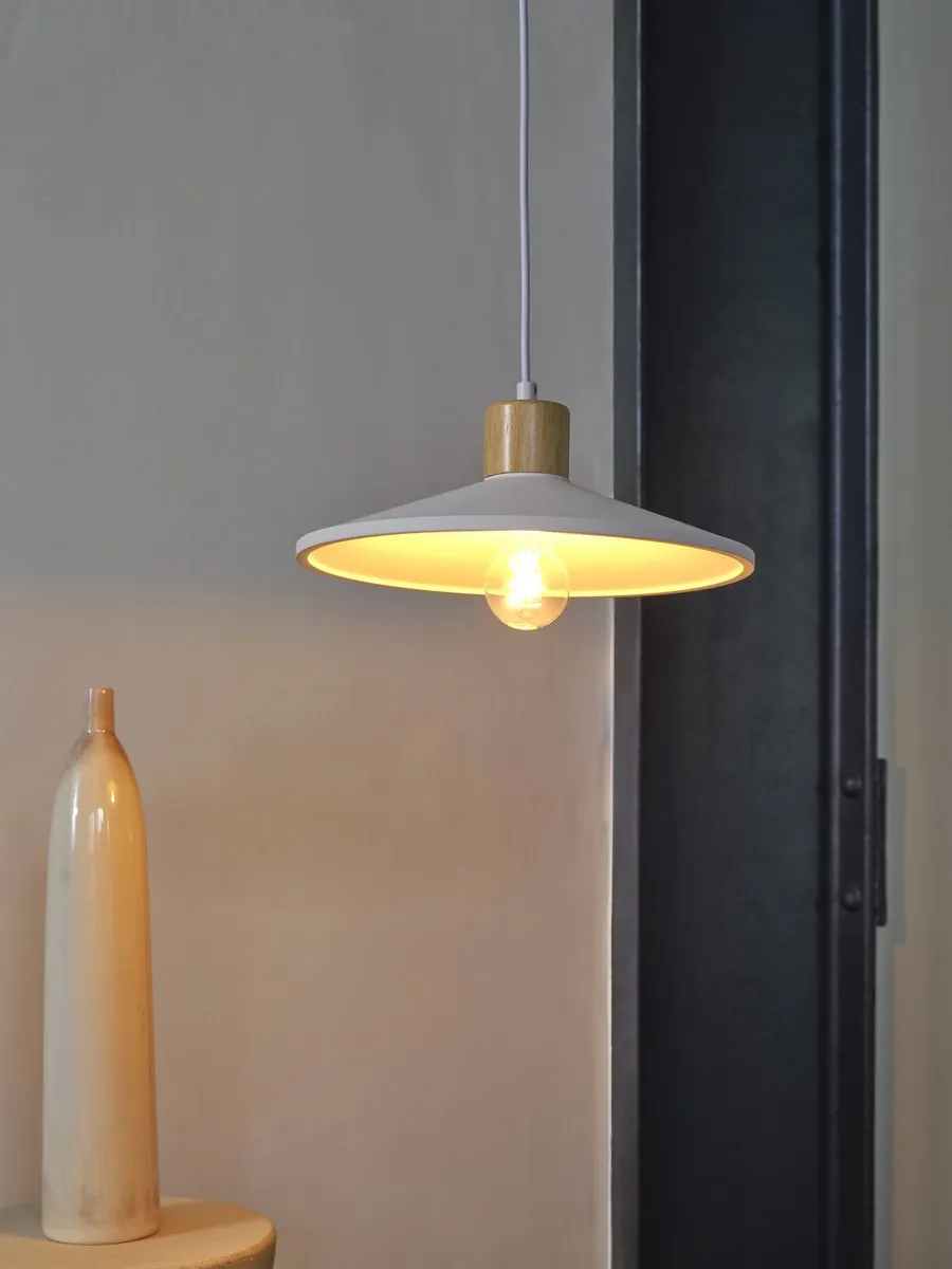 Osram Decor Plaster Wood Hanglamp 320mm - Wit|Houtdecor - afbeelding 6 van 6