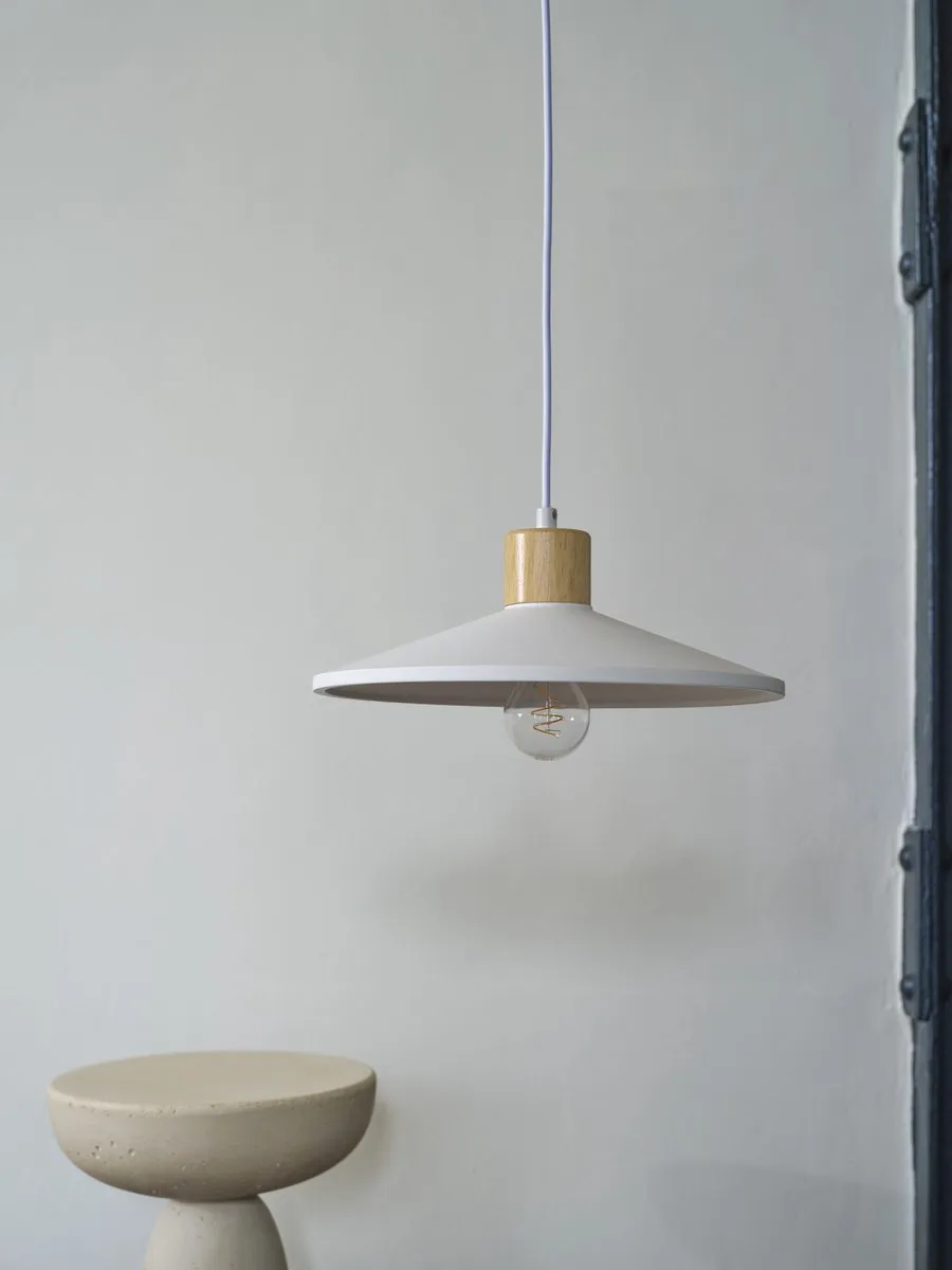 Osram Decor Plaster Wood Hanglamp 320mm - Wit|Houtdecor
