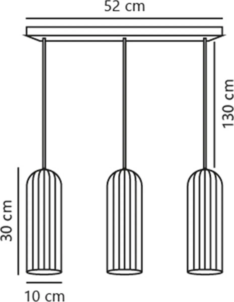 Nordlux Miella Hanglamp 3-arm E27 - Smokey Glas - afbeelding 6 van 6