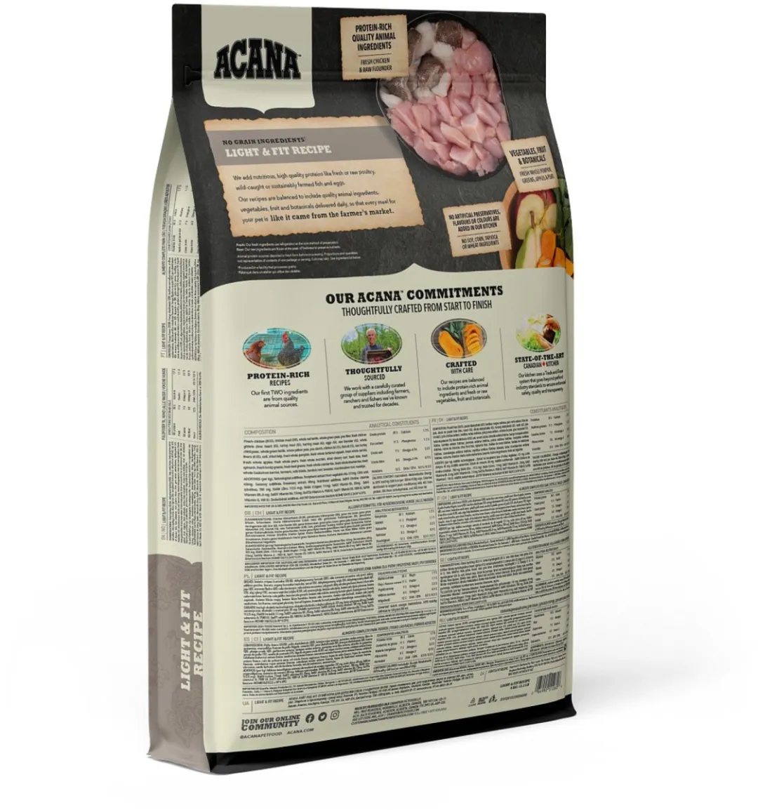 ACANA Light & Fit - Hondenvoer - Licht & Slank - Graanvrij - Hoog Eiwit