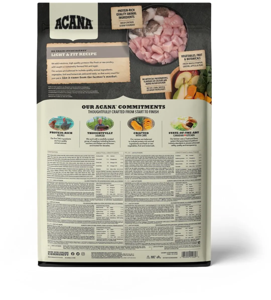 ACANA Light & Fit - Hondenvoer - Licht & Slank - Graanvrij - Hoog Eiwit