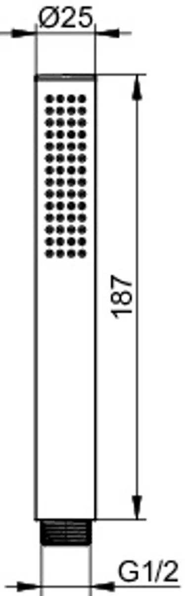 Keuco Atelier Staafhanddouche - 1 Jet - Mat Zwart - afbeelding 2 van 3