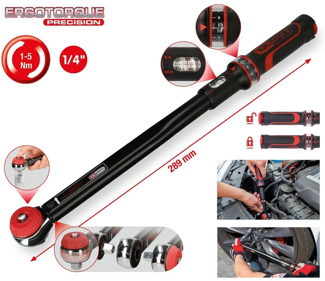 KS Tools ERGOTORQUE precision 516.1402 Momentsleutel 1-5 Nm - afbeelding 4 van 6
