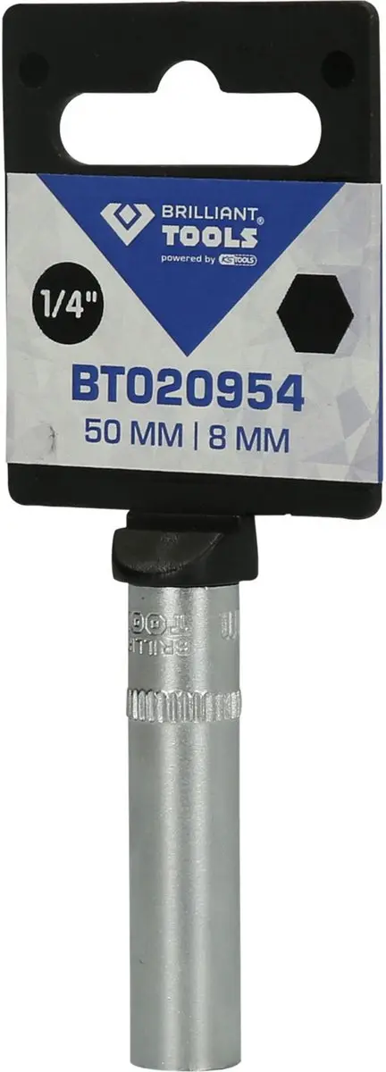 Brilliant Tools BT020954 Inbusdop 1/4" Lang - 8 mm - afbeelding 2 van 4