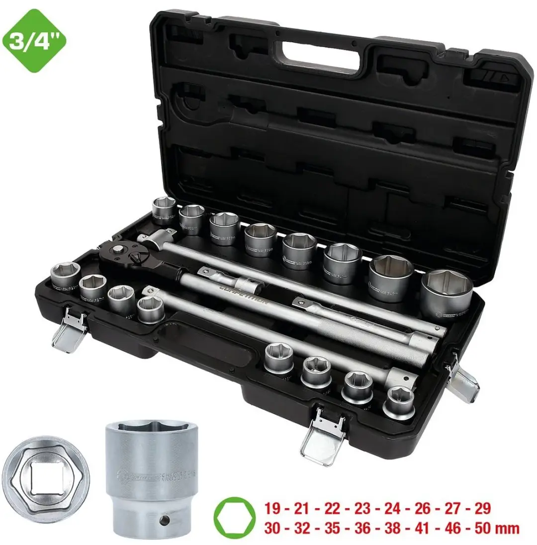 KS Tools COMPETITION 512.3421 Dopsleutelset 3/4 - 21-delig - afbeelding 2 van 6