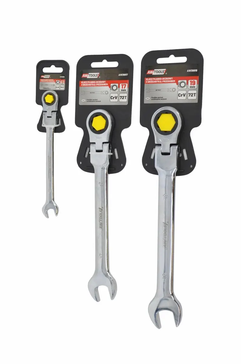 AWTools AW39910 Ringsleutel met Ratel en Scharnier 10mm - afbeelding 2 van 4