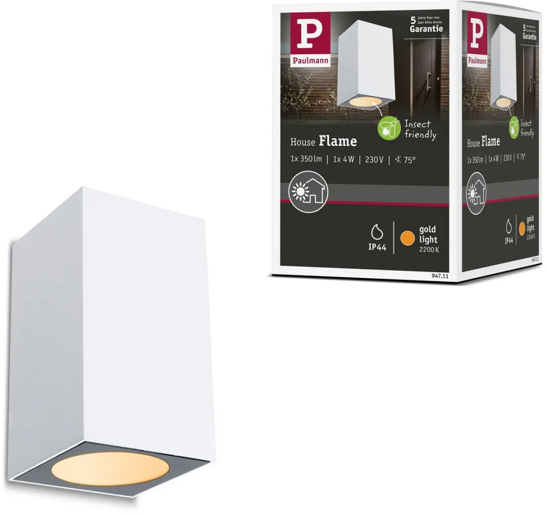 Paulmann LED Wandlamp Flame IP44 2200K 4W