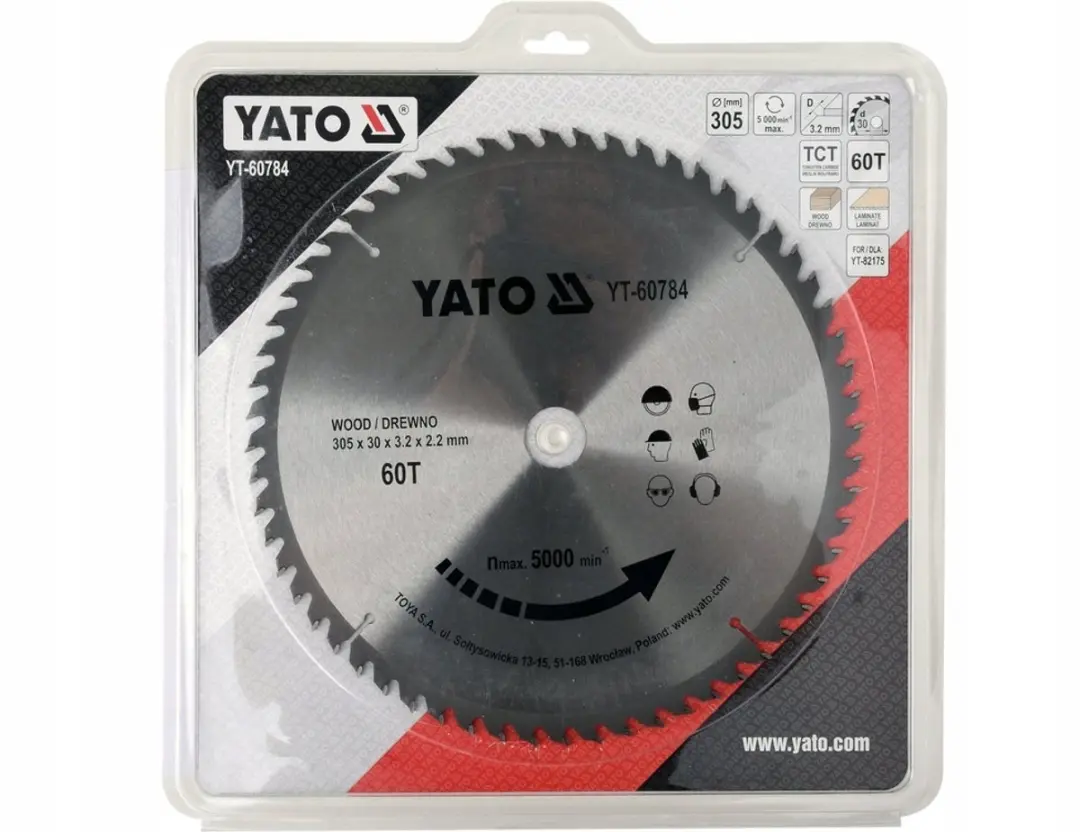 Yato YT-60784 Zaagblad Hout 305x60T