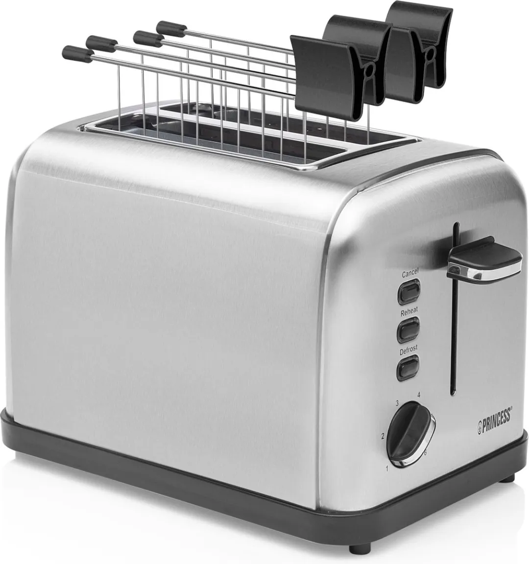 Princess 142354 Compacte Broodrooster 850W - Zilver