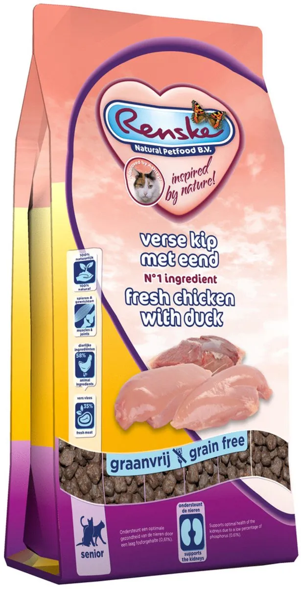Renske Kat Senior Verse Kip & Eend 1.5kg