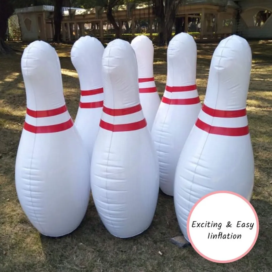 RedParrot XXL Bowling Set - Opblaasbaar - Wit/Zwart