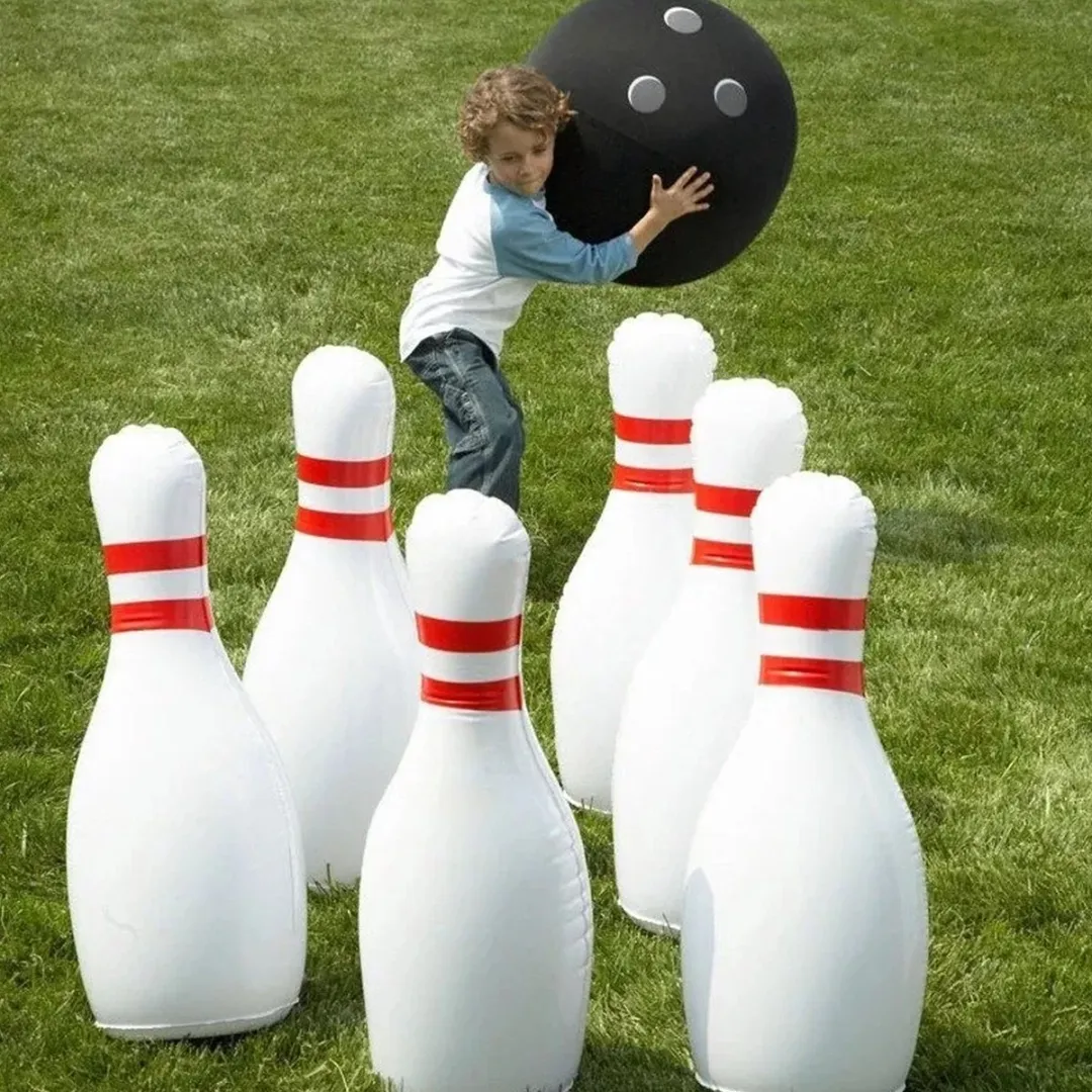 RedParrot XXL Bowling Set - Opblaasbaar - Wit/Zwart