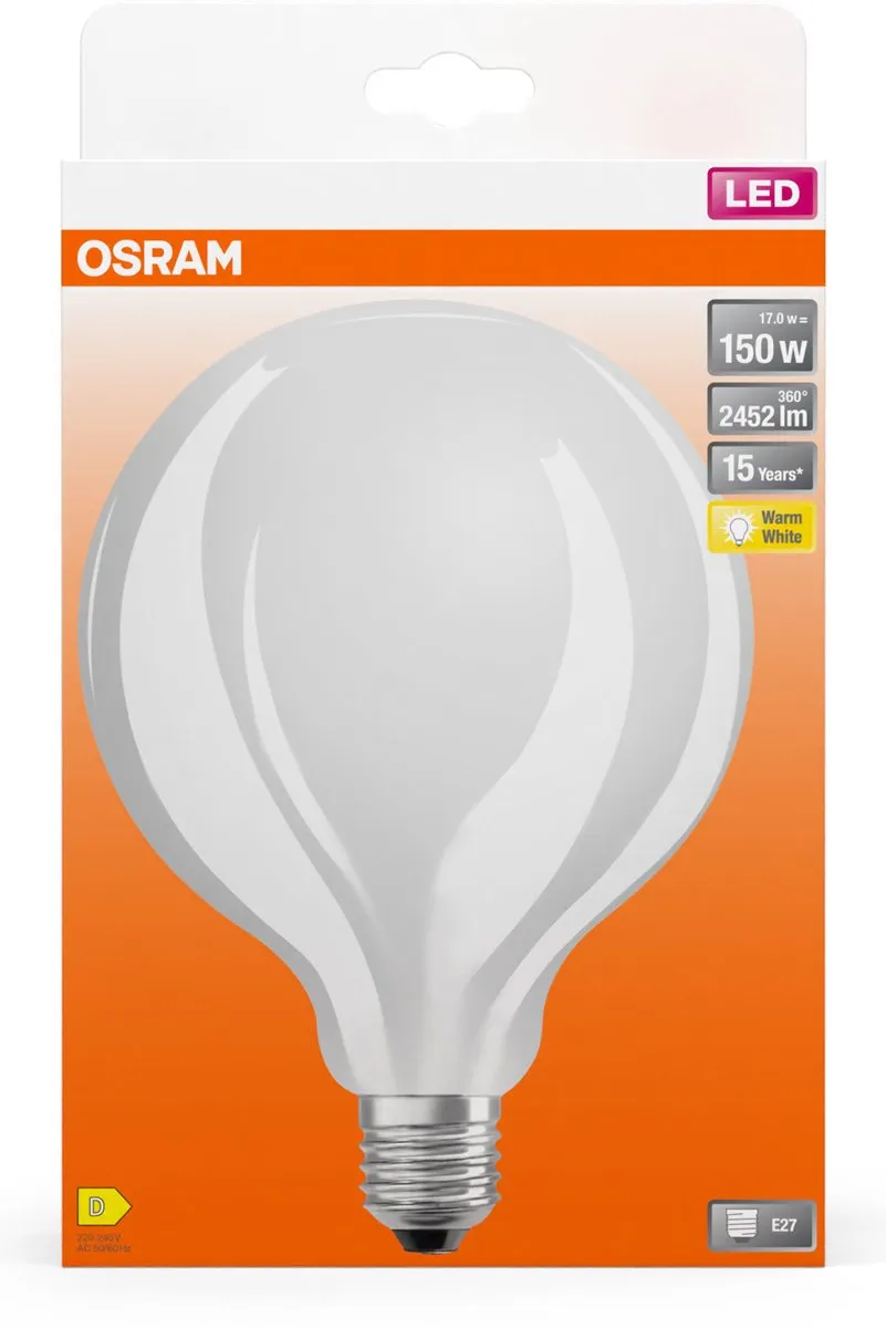 Osram LED-lamp E27 17W Warmwit Mat - 2700K