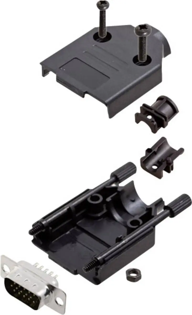 encitech DTPK-P-09-HDP15-K 6355-0053-01 D-sub male connector-set 180 ° Aantal p