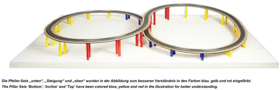 Noch 53942 H0 Easy-Track Pijlerset - Grijs