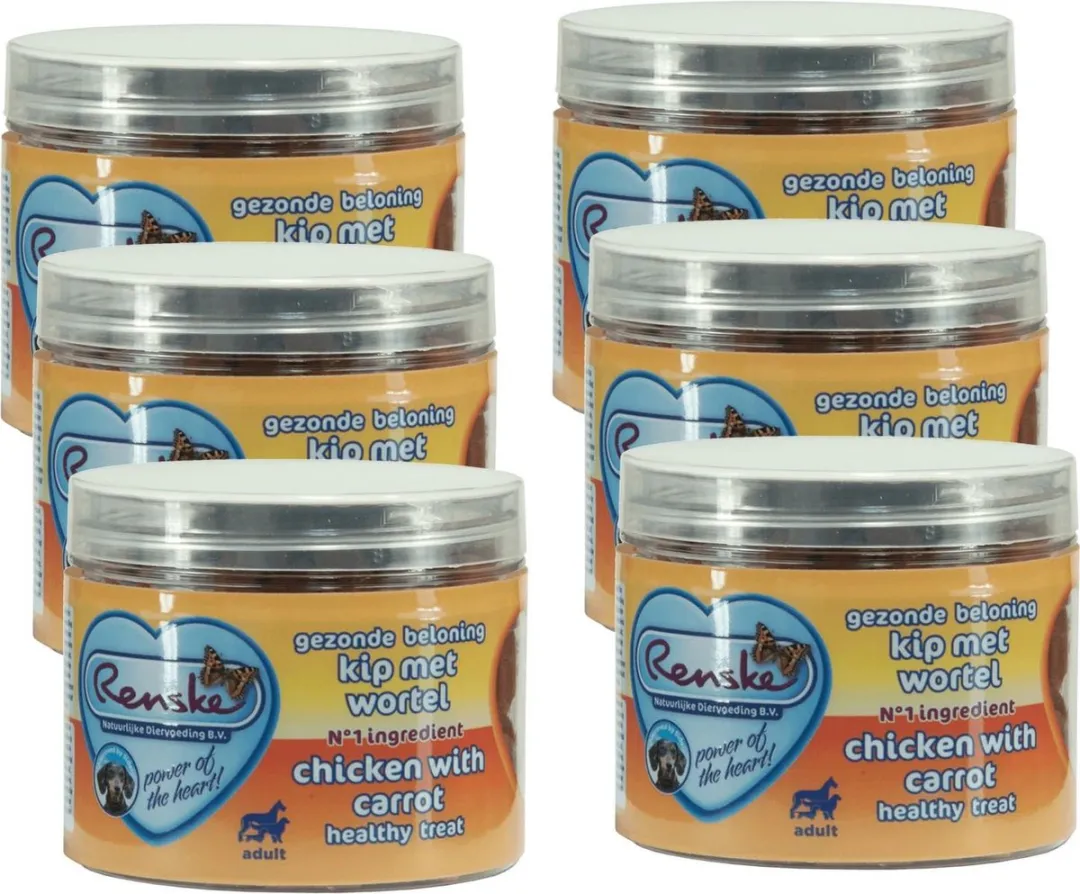 Renske Gezonde Beloning Hartjes 100g - 6 Stuks