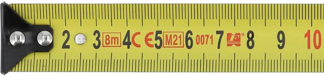 Yato YT-71077 Meetlint 8m x 25mm - Geel/Zwart - afbeelding 5 van 6