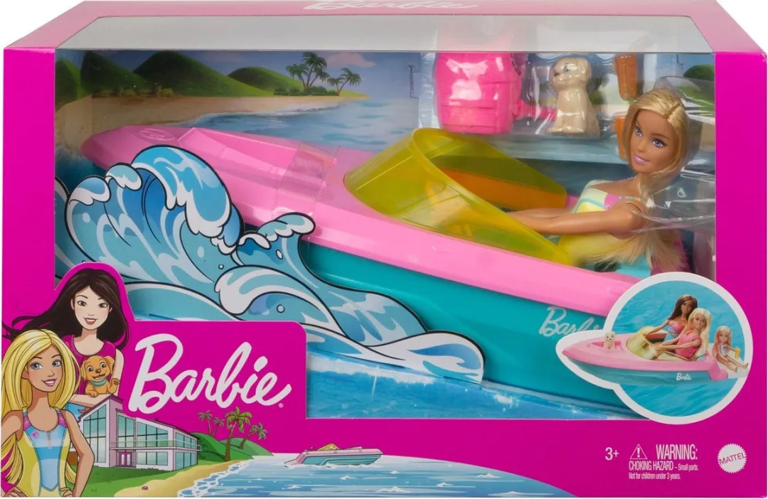 Barbie Boot en Pop - Meerkleurig