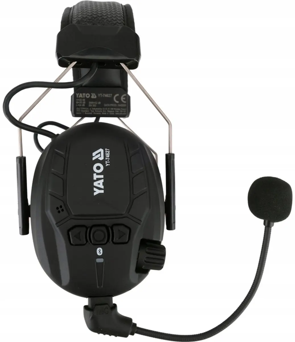 Yato YT-74627 Gehoorbescherming Bluetooth - Oranje/Zwart - afbeelding 4 van 5