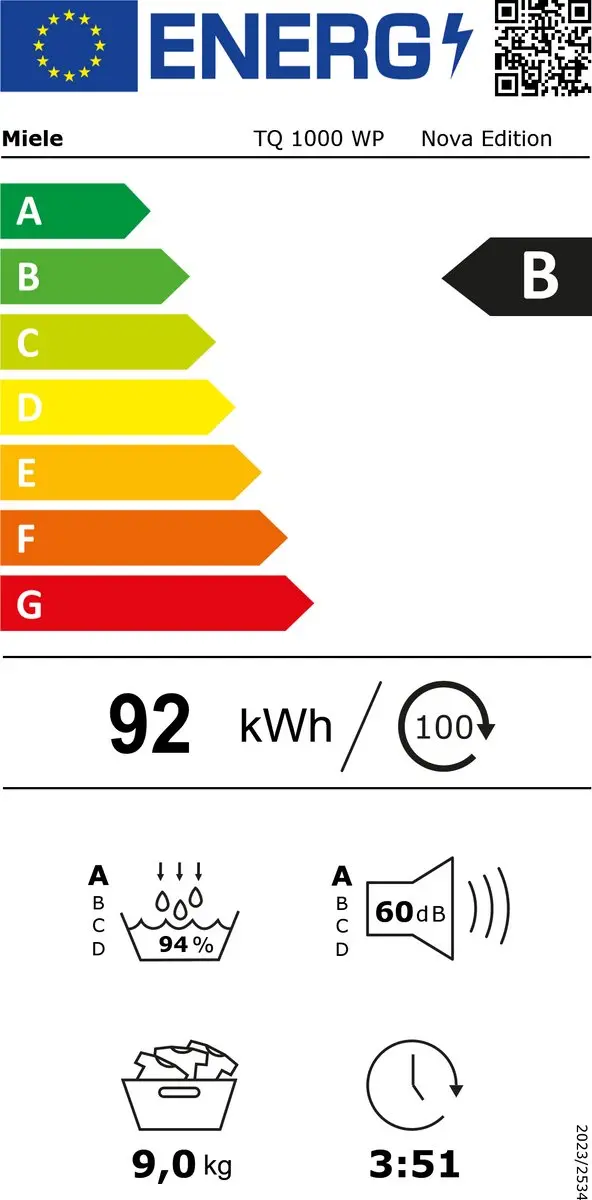 Miele TQ 1000 WP Nova Excellence Warmtepompdroger - 9 kg - afbeelding 2 van 6