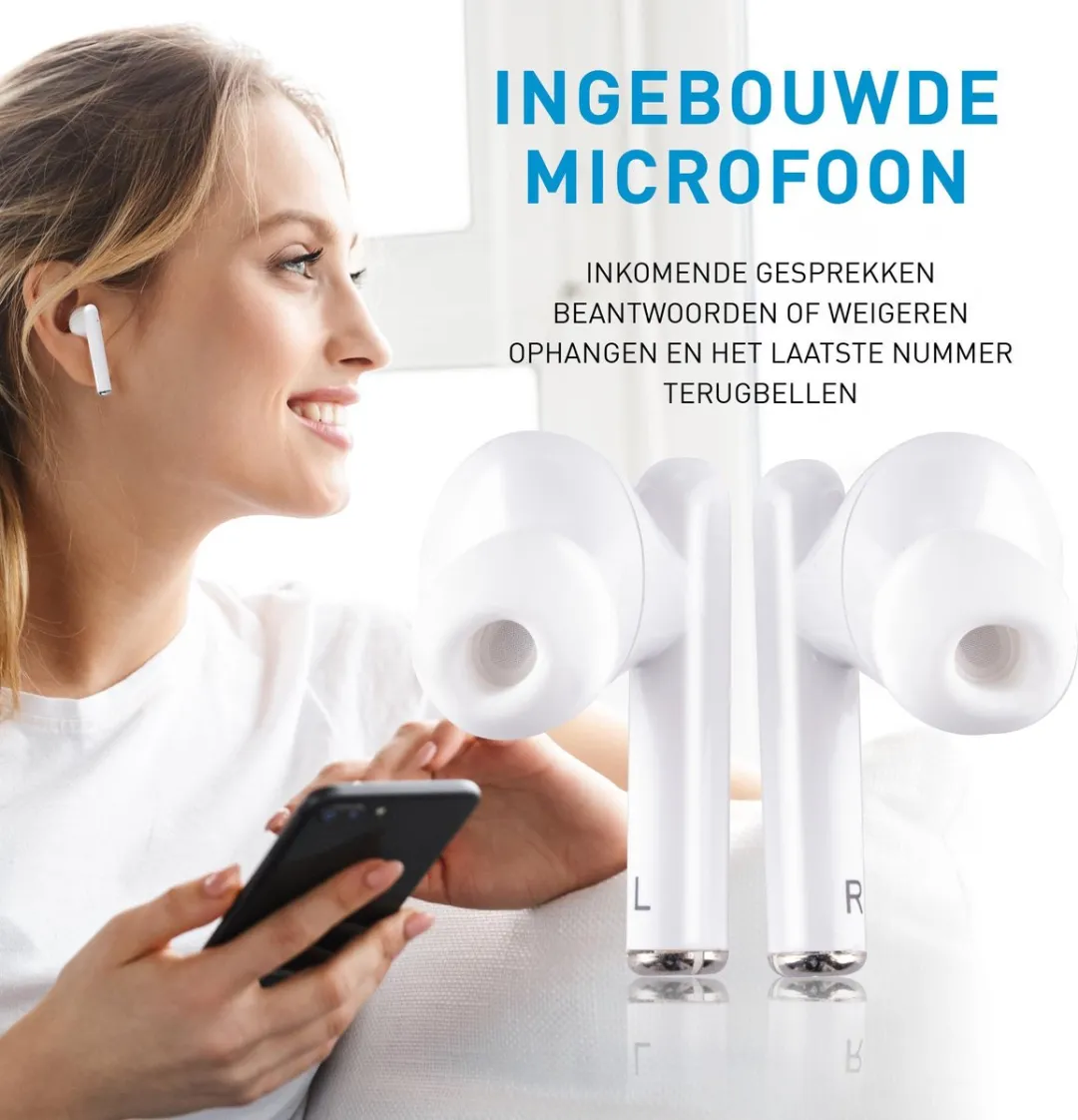Grundig TWS Wit Draadloze Oordopjes - Bluetooth - afbeelding 5 van 6