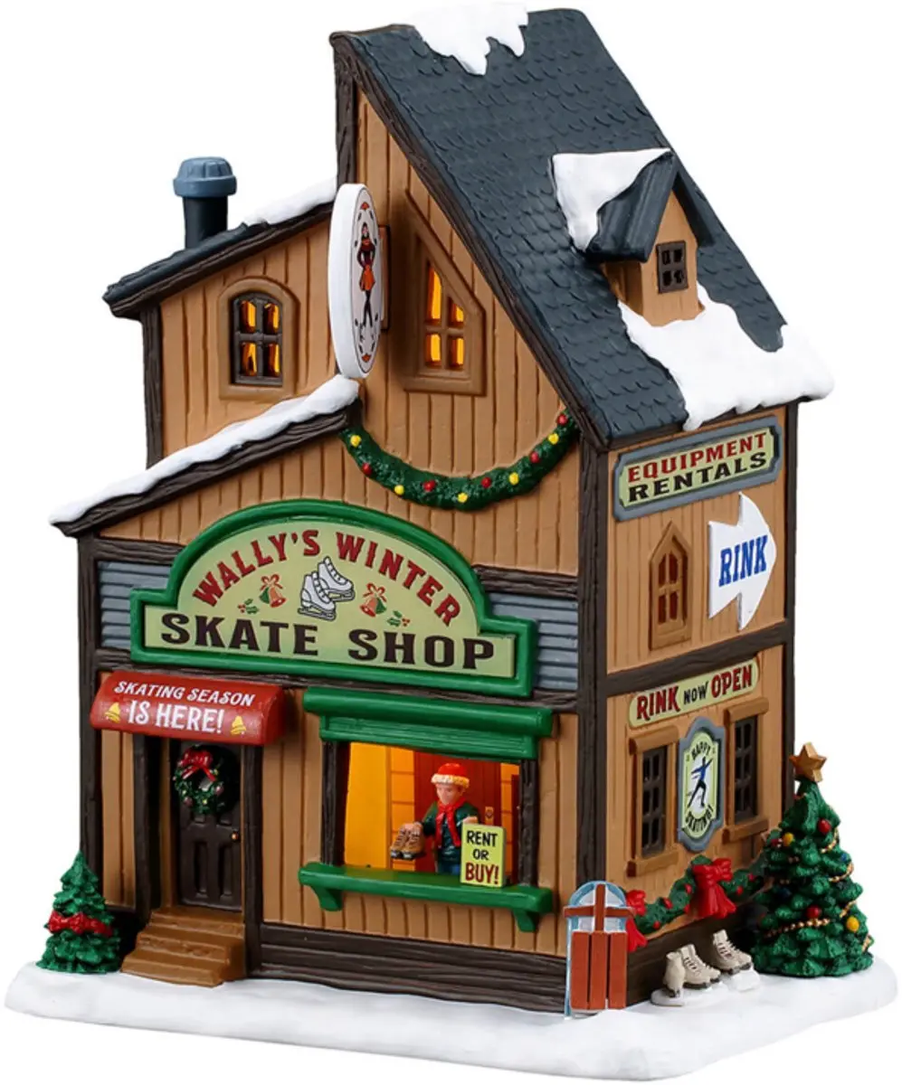 Lemax Wally's Winter Skate Shop