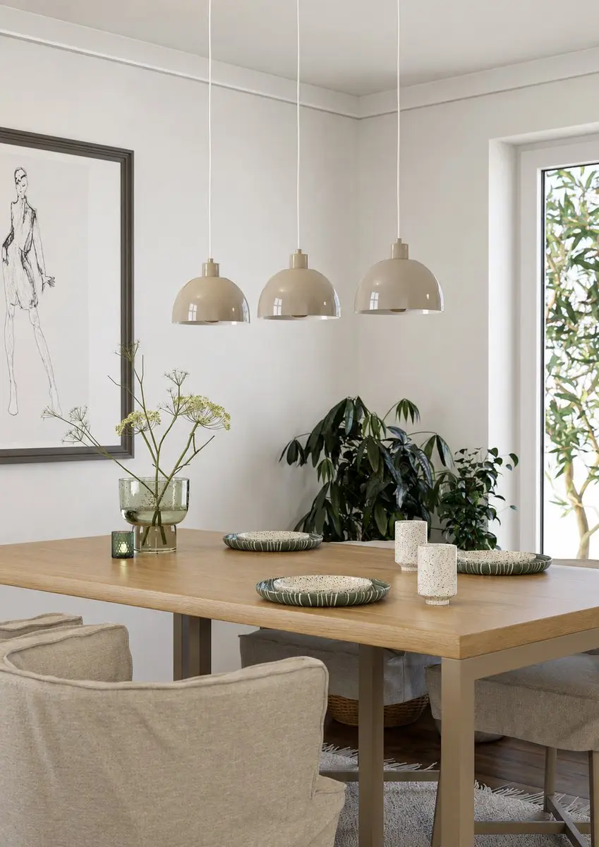 EGLO Cazalilla Hanglamp - 3-lamps - E27 - Zandbeige - afbeelding 4 van 6