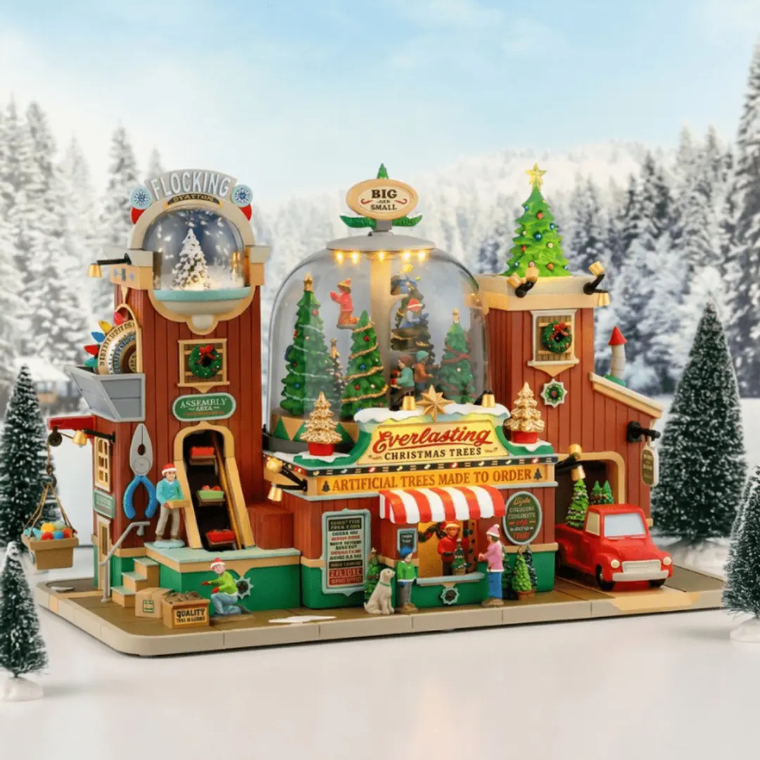 Lemax Everlasting Christmas Trees - Beweging + Kerstmuziek - afbeelding 3 van 3