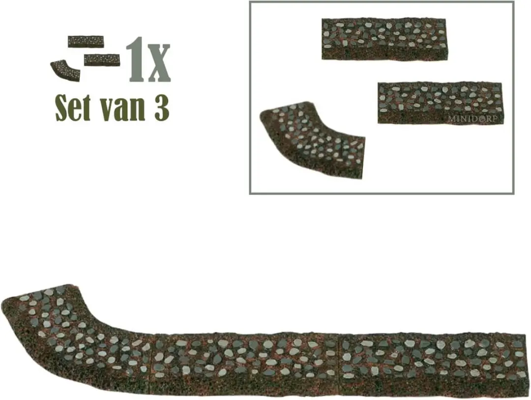 Lemax Spooky Town Stone Pathway Accessoire - Set van 3 - afbeelding 2 van 2